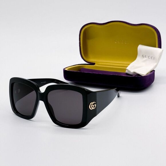 NWT Gucci GG1402S Black Oversized 55mm Sunglasses main image 4